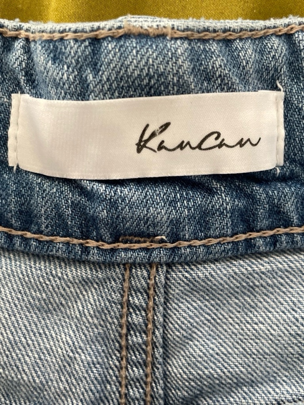 KanCan Vintage Light Blue Distressed Denim Shorts - Picture 6 of 7